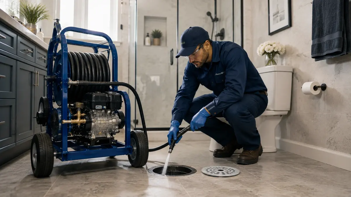 Bathroom Drain Hydro Jetting in Del Mar