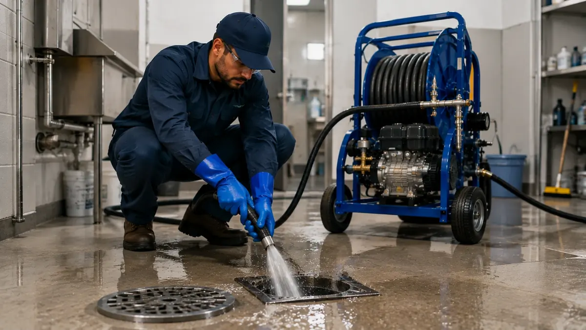 Floor Drain Hydro Jet Cleaning in Del Mar