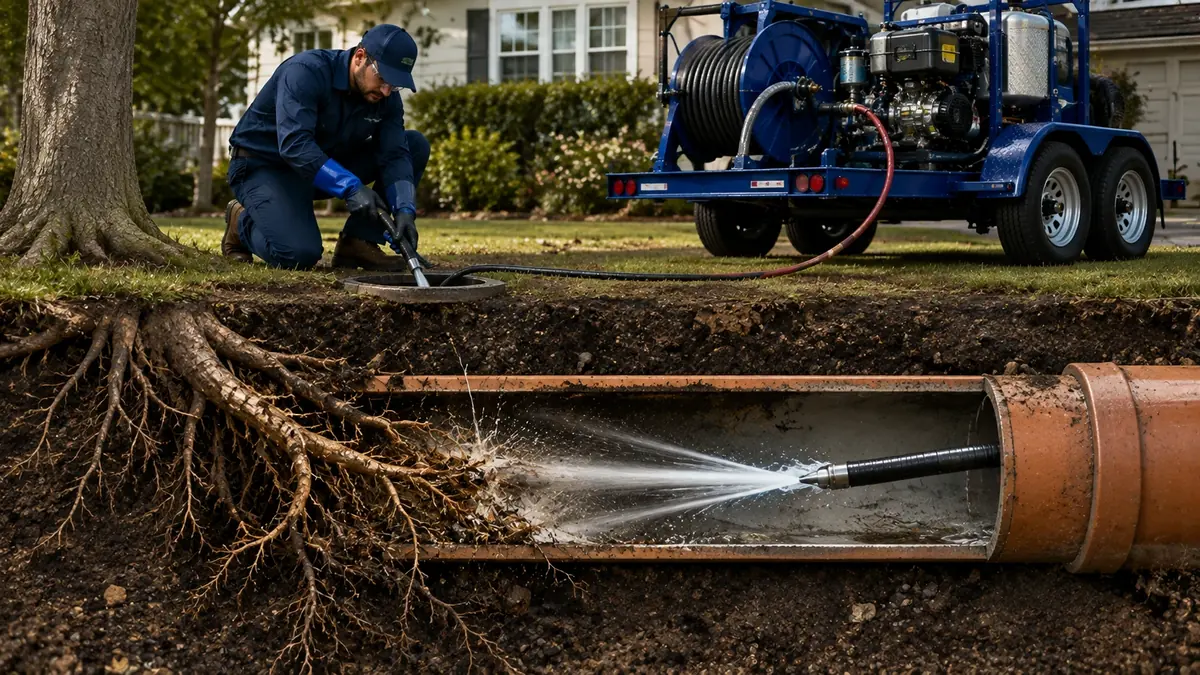 Tree Root Removal with Hydro Jetting in Del Mar